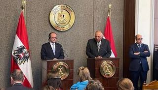 مؤتمر صحفي لوزيري خارجية مصر والنمسا