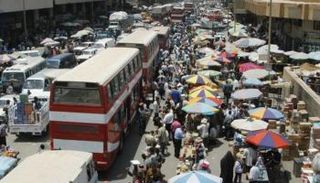 أحد الأسواق الرئيسة في العاصمة العراقية بغداد