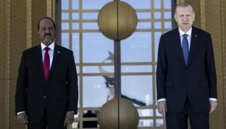 أردوغان خلال استقباله نظيره الصومالي