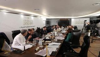 جانب من أولى جلسات أمناء الحوار الوطني المصري