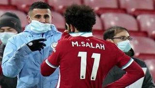 محمد صلاح نجم ليفربول ورياض محرز نجم مانشستر سيتي