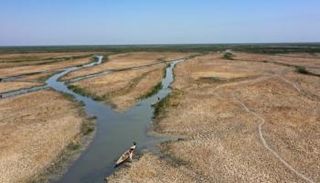 أهوار الجبايش جنوب العراق بعد انخفاض مناسيب المياه