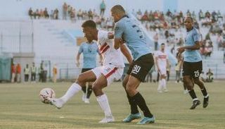من مباراة الزمالك والمحلة في الدوري المصري