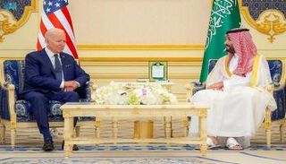 ولي العهد السعودي خلال لقاء الرئيس الأمريكي