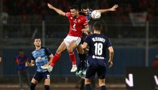 من مباراة بيراميدز والأهلي في الدوري المصري
