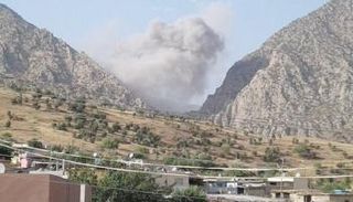 دخان متصاعد جراء قصف تركي شمال العراق