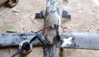 طائرة بدون طيار حوثية تم إسقاطها في وقت سابق غربي اليمن