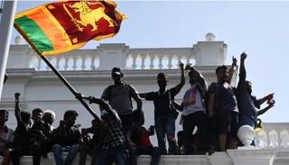 جانب من احتجاجات سريلانكا