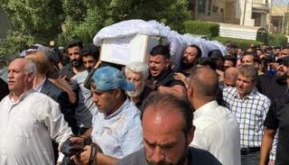 تشييع احد ضحايا القصف الذي طال المنتجع السياحي في كردستان