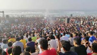 شاطئ المكلا في اليمن