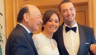 حلا شيحة رفقة والدها و زوجها معز مسعود