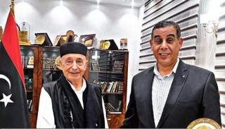 لقاء عقيلة صالح وعلي القطراني