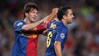 تشافي هيرنانديز وليونيل ميسي