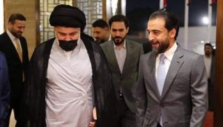 الحلبوسي والصدر في لقاء سابق -أرشيفية