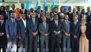 الرئيس الصومالي حسين شيخ محمود ورئيس الحكومة والوزراء