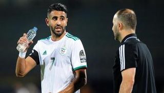 رياض محرز مع جمال بلماضي في منتخب الجزائر