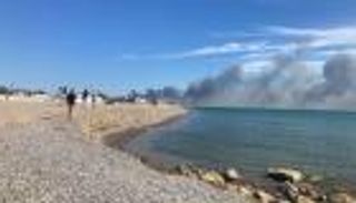 بالصور.. انفجارات قرب قاعدة نوفوفيدوريفكا الروسية بالقرم