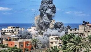 جانب من القصف الإسرائيلي على قطاع غزة - أرشيفية