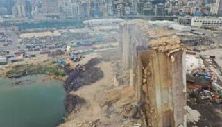 مرفأ بيروت كما بدا في الذكرى الثانية للانفجار