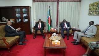 نائب رئيس مجلس السيادة خلال لقاء النائب الأول لرئيس جنوب السودان