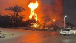 حريق قلعة صلاح الدين في مصر