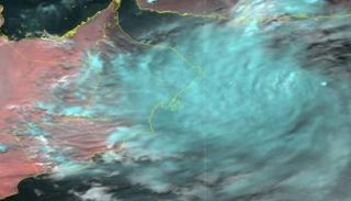 لقطة للمنخفض المداري من خريطة القمر الاصطناعي