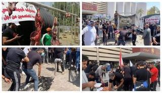 ذبائح في اعتصام أنصار الصدر