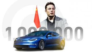 إيلون ماسك يحتفل بالسيارة تسلا رقم مليون في الصين.