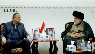 الكاظمي والصدر خلال لقاء سابق