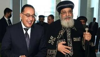 رئيس الوزراء المصري والبابا تواضروس 