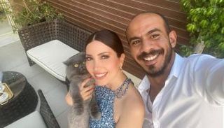 نسرين طافش مع زوجها - أرشيفية