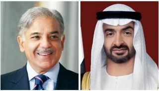 الشيخ محمد بن زايد آل نهيان ورئيس وزراء باكستان شهباز شريف