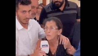 والدة جورج الراسي في أول ظهور بعد وفاته