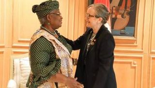 نجلاء بودن رفقة المديرة العامة لمنظمة التجارة العالمية