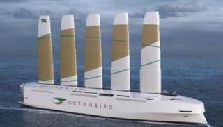 تصميم تصوري للاعتماد على مظلة عملاقة لتحريك سفينة الشحن بطاقة الرياح