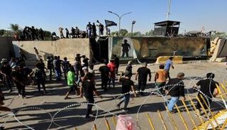 جانب من الاحتجاجات التي يشهدها العراق 