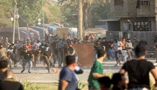 جانب من الاشتباكات السابقة في المنطقة الخضراء