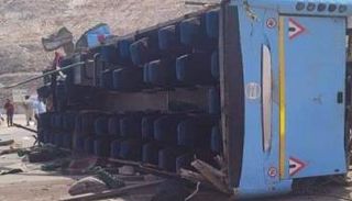 انقلاب حافلة ركاب في مصر