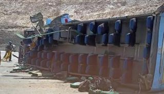 أتوبيس حادث طريق  الجلالة في مصر