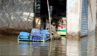 قوة فيضانات باكستان غير مسبوقة