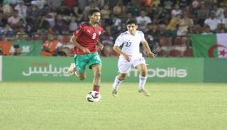 من مباراة الجزائر والمغرب في نهائي كأس العرب للناشئين