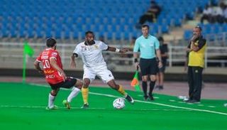 من مباراة الرائد و الاتحاد في الدوري السعودي