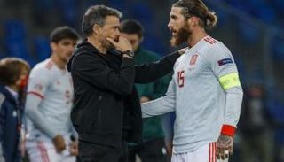 سيرجيو راموس ولويس إنريكي في منتخب إسبانيا