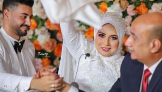 صورة من عقد قران زينة وأحمد إبراهيم