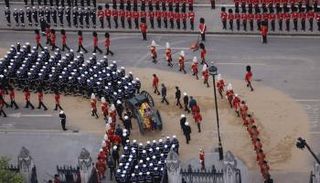 جانب من جنازة الملكة إليزابيث الثانية