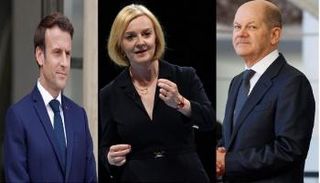 ماكرون وتراس وشولتز 