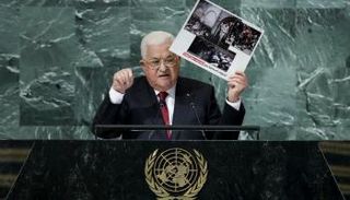 الرئيس الفلسطيني أثناء خطابه أمام الأمم المتحدة