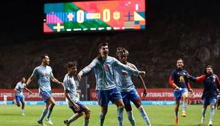 فرحة إسبانيا ضد البرتغال