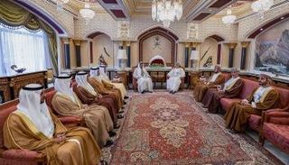 جانب من محادثات الشيخ محمد بن زايد آل نهيان والسلطان هيثم بن طارق