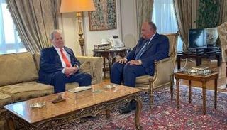 سامح شكري خلال لقاء روحي فتوح بالقاهرة